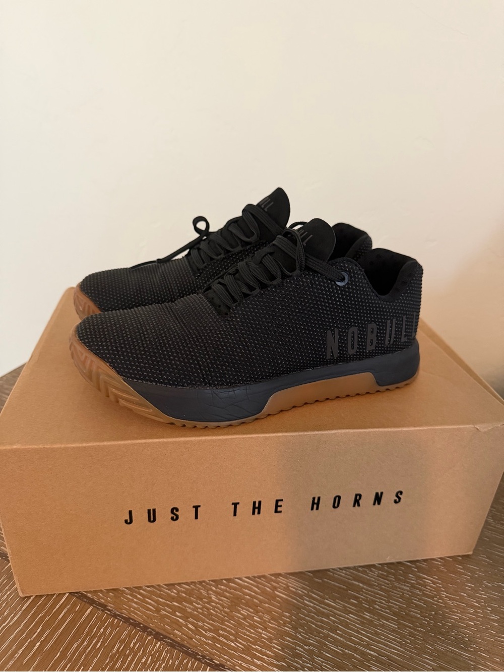 NOBULL Black Knit Training Shoe with Gum Outsole